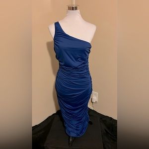 Barely Know Me One Shoulder Midi Dress